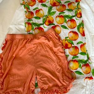 Posh peanut ruffle tank and shorts set